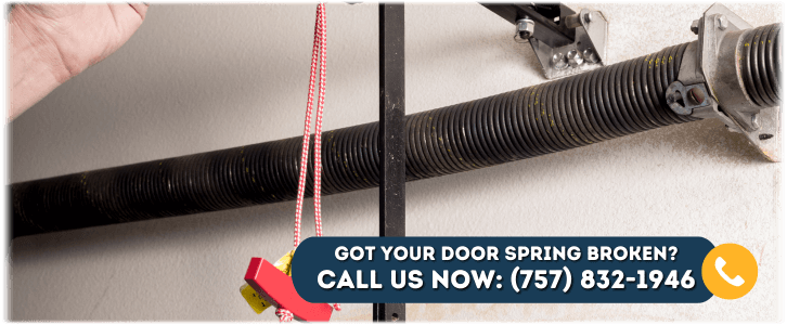 Broken Garage Door Spring Virginia Beach